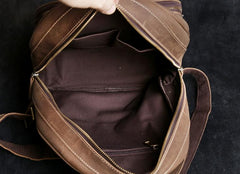 Genuine Leather Mens Cool Backpack Sling Bag Large Black Travel Bag Hiking Bag for men