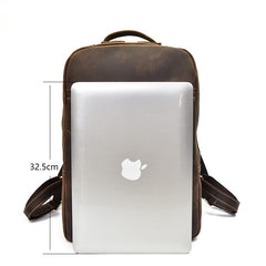 Genuine Leather Mens Cool Backpack Sling Bag Large Black Travel Bag Hiking Bag for men - imessengerbags