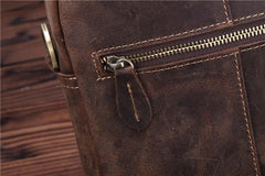 Genuine Leather Mens Cool Messenger Bag Work Bag Satchel Bag Briefcase Bag for men - imessengerbags