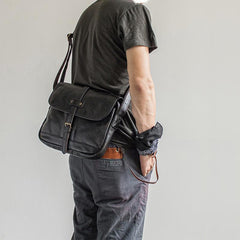 Genuine Leather Mens Cool Messenger Bag iPad Bag Chest Bag Bike Bag Cycling Bag for men - imessengerbags
