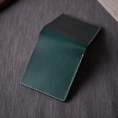 Handmade Leather Mens Cool Slim Leather Wallet Men Small Wallets Bifold for Men Women - imessengerbags