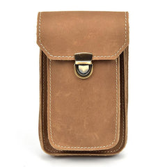 MEN LEATHER Belt Pouch WAIST BAG HIP PACK BELT BAG CELL PHONE HOLSTERS - imessengerbags