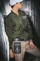 Cool Leather Mens Snake Biker Belt Pouch Waist Bag Drop Leg Bag for Men - imessengerbags