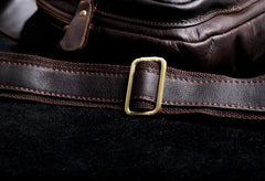 Genuine Leather Mens Cool Chest Bag Sling Bag Crossbody Bag Travel Bag Hiking Bag for men - imessengerbags