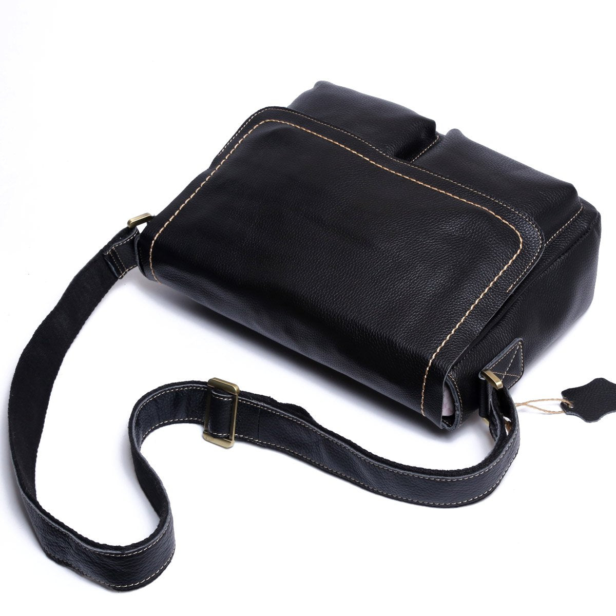 Genuine Leather Mens Cool Messenger Bag Chest Bag Bike Bag Cycling Bag for men - imessengerbags