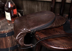 Cool Brown Leather Mens  Sling Bags Brown Crossbody Pack Chest Bag for men - imessengerbags
