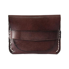 Handmade Mens Cool billfold Leather Wallet Men Small Card Slim Wallets Bifold for Men - imessengerbags