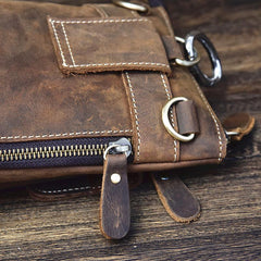 Leather Belt Pouch Mens Cases Waist Bag Hip Pack Belt Bag Fanny Pack Bumbag for Men