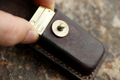 Cool Mens Leather Dunhill Rollagas Lighter Case with Loop Dunhill lighter Holder with clips