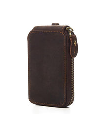 Handmade Leather Mens Cool Key Wallet Car Key Holder Case Card Wallet for Men - imessengerbags