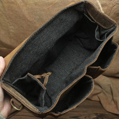 Vintage Mens Leather Camera Bag Small Messenger Bag Cross Body Bag For Men