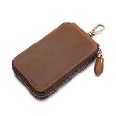 Handmade Leather Mens Cool Key Wallet Car Key Holder Case Card Wallet for Men - imessengerbags