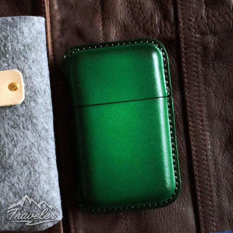 Green Leather Mens Cigarette Holder Case Vintage Custom Cigarette Case for Men - imessengerbags