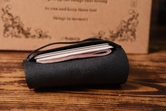 Handmade Mens Cool billfold Leather Wallet Men Small Card Slim Wallets Bifold for Men - imessengerbags