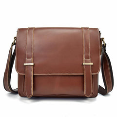 Vintage Leather Messenger Bag Shoulder Bag CrossBody Bag For Men - imessengerbags