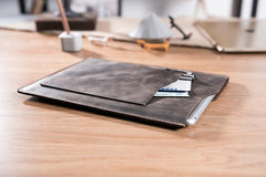 Handmade Leather Mens Clutch Cool Slim iPad Pro Case iPad Pro Cover for Men