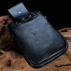 Cool Leather Mens Engraved Scorpion Biker Belt Pouch Waist Bag Drop Leg Bag for Men