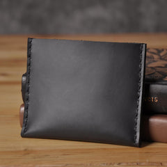 Handmade Mens Cool billfold Leather Wallet Men Small Card Slim Wallets Bifold for Men - imessengerbags