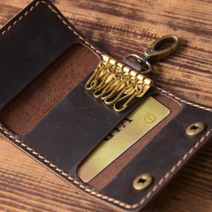 Handmade Leather Mens Cool Key Wallet Car Key Holder Car Key Case for Men - imessengerbags
