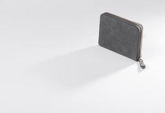 Handmade Leather Mens Cool Slim Leather Zipper Wallet Men Small Wallets Bifold for Men - imessengerbags