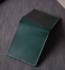 Handmade Leather Mens Cool Slim Leather Wallet Men Small Wallets Bifold for Men Women - imessengerbags