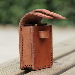 Cool Leather Mens Cigarette Case with Belt Loop Handmade Cigarette Holder for Men - imessengerbags