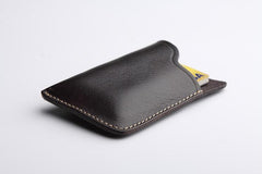 Handmade Leather Mens Cool Short Wallet Card Holder Small Card Slim Wallets for Men - imessengerbags
