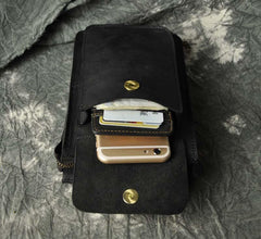 Leather Belt Pouch Mens Small Cases Waist Bag Hip Pack Belt Bag Fanny Pack Bumbag for Men - imessengerbags