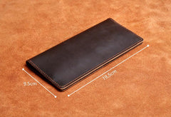 Handmade Leather Mens Cool Long Leather Wallet Clutch Wristlet Wallet for Men - imessengerbags