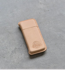 Handmade Brown Leather Womens 10pcs Cigarette Holder Case Cool Custom Cigarette Case for Women