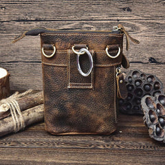 Leather Belt Pouch Mens Cases Waist Bag Hip Pack Belt Bag Fanny Pack Bumbag for Men - imessengerbags
