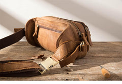 Leather Mens FANNY PACK MENS WAIST BAG HIP PACK BELT BAG FOR MEN - imessengerbags