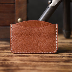 Handmade Mens Cool billfold Leather Wallet Men Small Card Slim Wallets Bifold for Men - imessengerbags