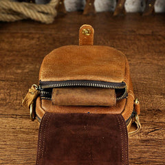 Leather Belt Pouch Mens Small Cases Waist Bag Hip Pack Belt Bag Fanny Pack Bumbag for Men - imessengerbags