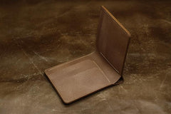 Handmade Leather Tooled Death Metal Mens billfold Wallet Cool Leather Wallet Slim Wallet for Men - imessengerbags