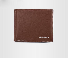 Genuine Leather Mens Cool Slim Leather Wallet Men Small Wallets Bifold for Men - imessengerbags