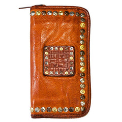 Handmade Leather Mens Chain Biker Wallet Cool Leather Wallet Long Phone Wallets for Men
