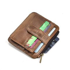 Cool Leather Mens Wallet Slim Wallet Card Front Pocket Wallet for Men - imessengerbags