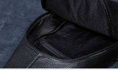 Genuine Leather Mens Cool Chest Bag Sling Bag Crossbody Bag Travel Bag Hiking Bag for men - imessengerbags