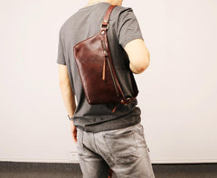 Leather Mens FANNY PACK MENS WAIST BAG HIP PACK BELT BAG FOR MEN - imessengerbags