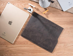 Handmade Leather Mens Clutch Cool Slim iPad Pro Case iPad Pro Cover for Men