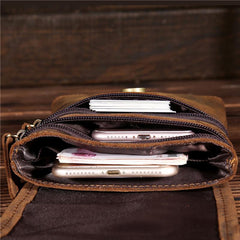 Leather Belt Pouch Mens Small Cases Waist Bag Hip Pack Belt Bag Fanny Pack Bumbag for Men