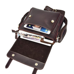 Vintage Leather Messenger Bag Shoulder Bag CrossBody Bag For Men - imessengerbags