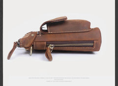 Leather Belt Pouch Mens Small Cases Waist Bag Hip Pack Belt Bag Fanny Pack Bumbag for Men - imessengerbags