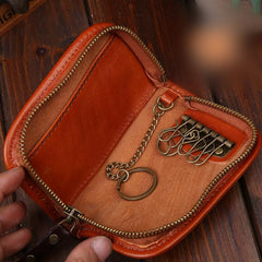 Genuine Leather Mens Cool Key Wallet Car Key Holder Car Key Case for Camel Men - imessengerbags