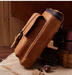 Leather Belt Pouch Mens Small Cases Waist Bag Hip Pack Belt Bag Fanny Pack Bumbag for Men - imessengerbags