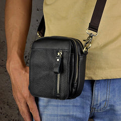 Leather Belt Pouch Mens Small Cases Waist Bag Hip Pack Belt Bag Fanny Pack Bumbag for Men - imessengerbags