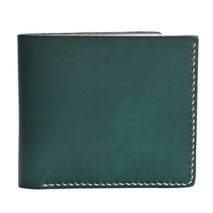 Handmade Leather Mens Cool Slim Leather Wallet Men Small Wallets Bifold for Men Women - imessengerbags
