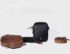 Leather Belt Pouch Mens Small Cases Waist Bag Hip Pack Belt Bag Fanny Pack Bumbag for Men - imessengerbags