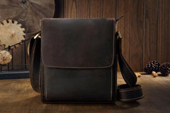 Genuine Leather Mens Cool Messenger Bag SHOULDER BAG CHEST BAG BIKE BAG CYCLING BAG
